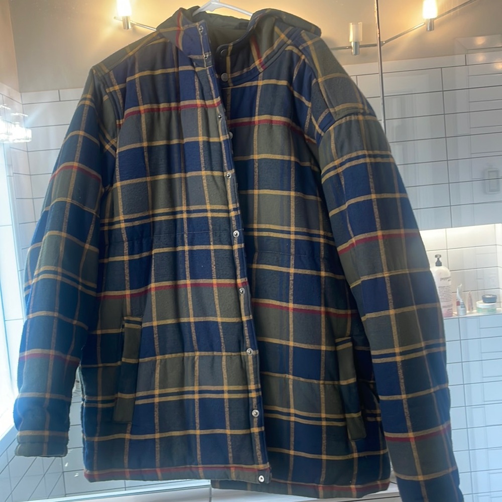 Marmot heavy men’s jacket blue and green plaid